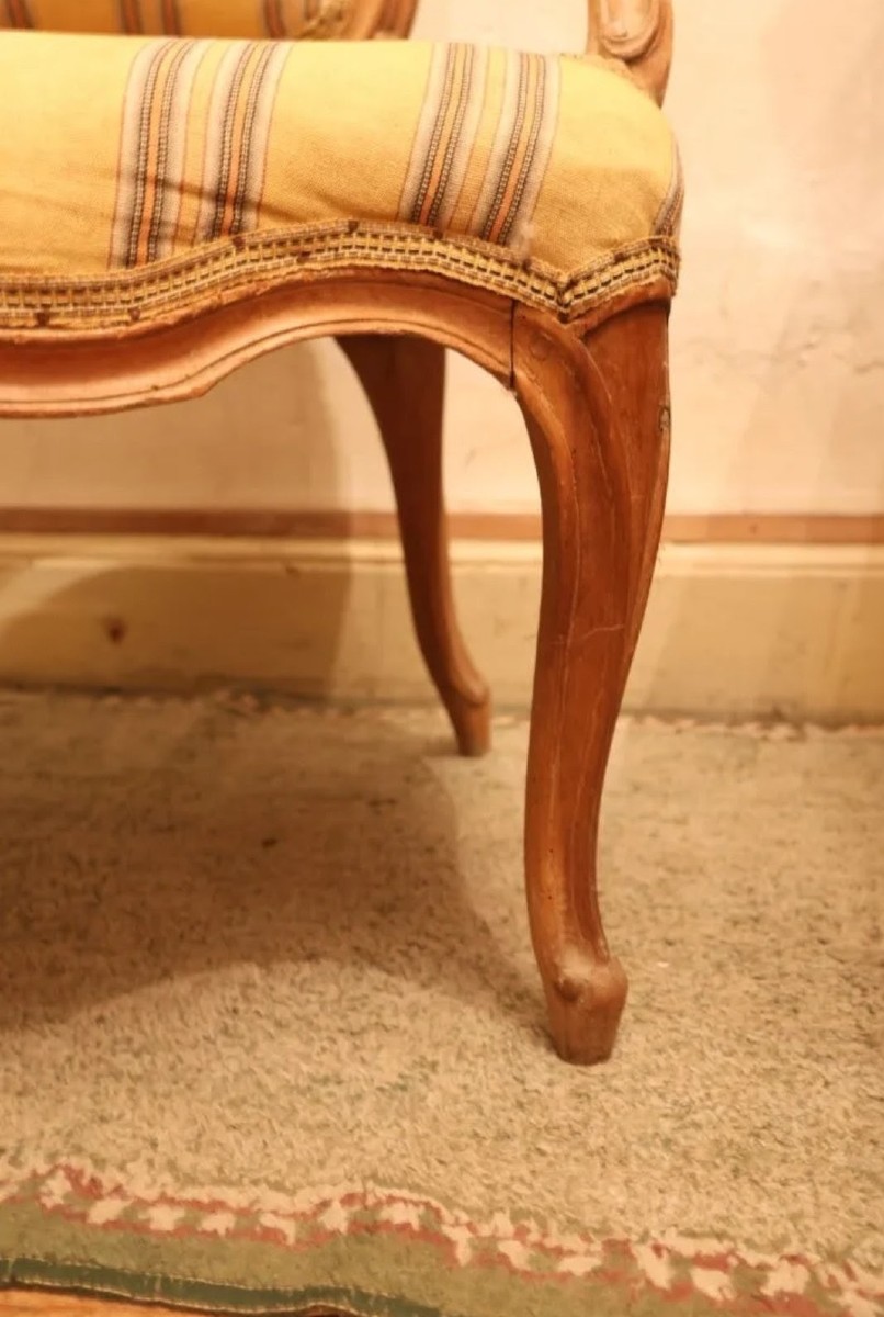  PAIRE DE FAUTEUIL EN CABRIOLET D'EPOQUE LOUIS XV ESTAMPILLE DE LOUIS CHARLES CARPENTIER-photo-2