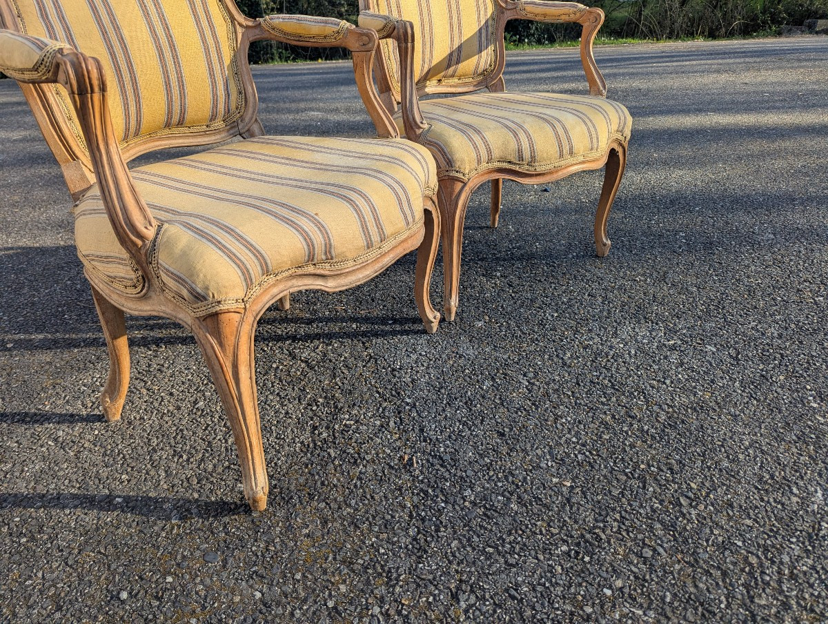  PAIRE DE FAUTEUIL EN CABRIOLET D'EPOQUE LOUIS XV ESTAMPILLE DE LOUIS CHARLES CARPENTIER-photo-1