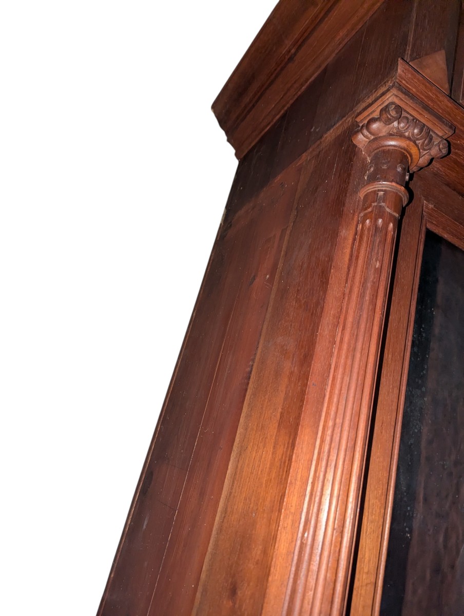 Grand meuble d’imprimerie en bibliothèque deux corps XIX Siècle -photo-2