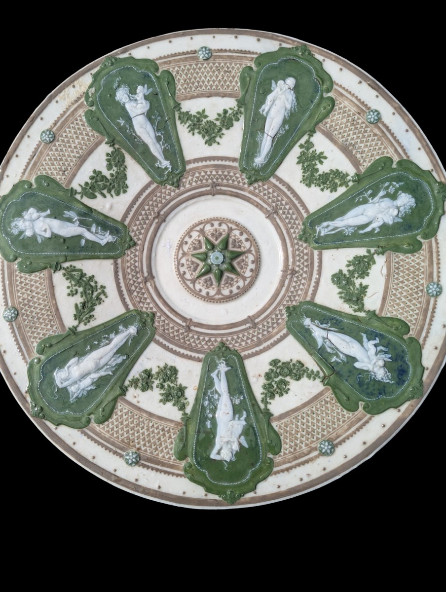 Taxile Doat (1851-1939) - Decorative Dish In Paste-on-paste Porcelain, Sèvres, 1900-photo-3