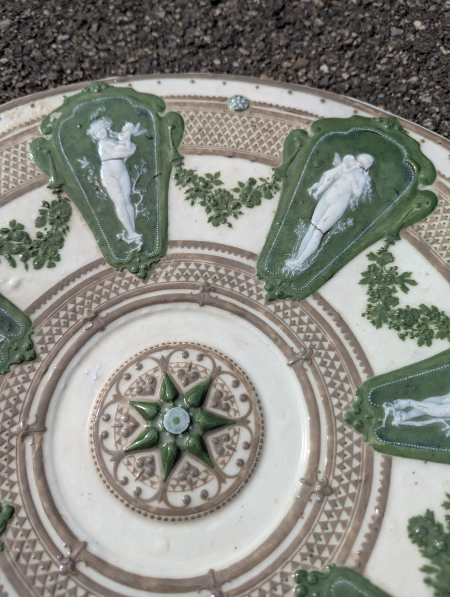 Taxile Doat (1851-1939) - Decorative Dish In Paste-on-paste Porcelain, Sèvres, 1900-photo-1