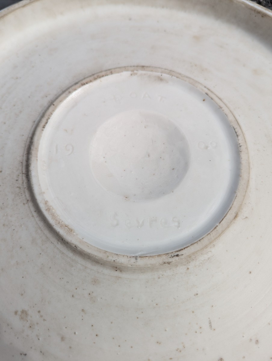Taxile Doat (1851-1939) - Decorative Dish In Paste-on-paste Porcelain, Sèvres, 1900-photo-3