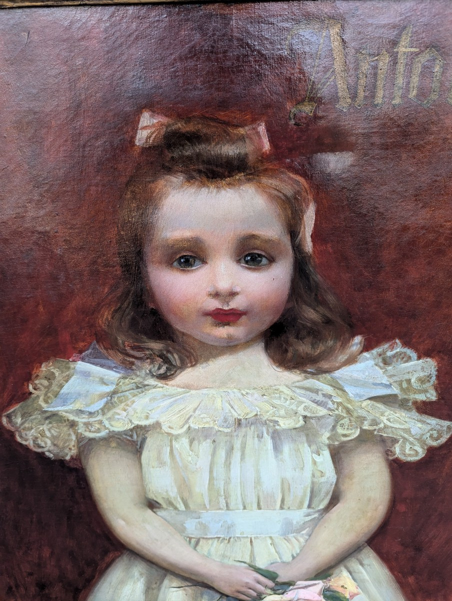 Hst - William De Leftwich Dodge (1867-1935) Portrait Of Antoinette-photo-3