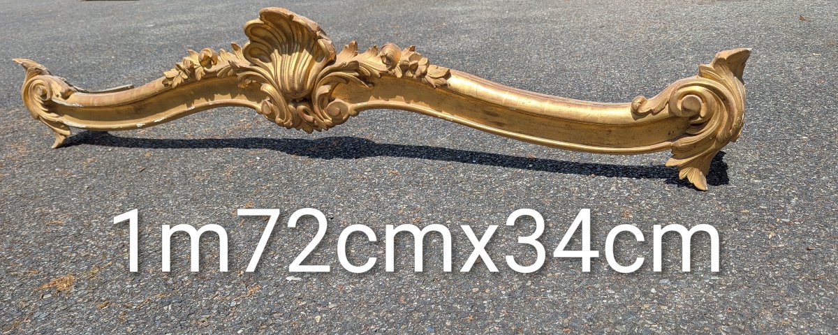 Paire de cantonnière style LXV en bois doré -photo-4