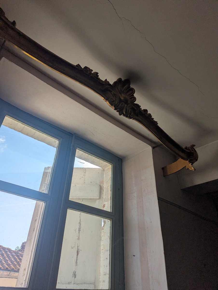 Paire de cantonnière style LXV en bois doré -photo-5