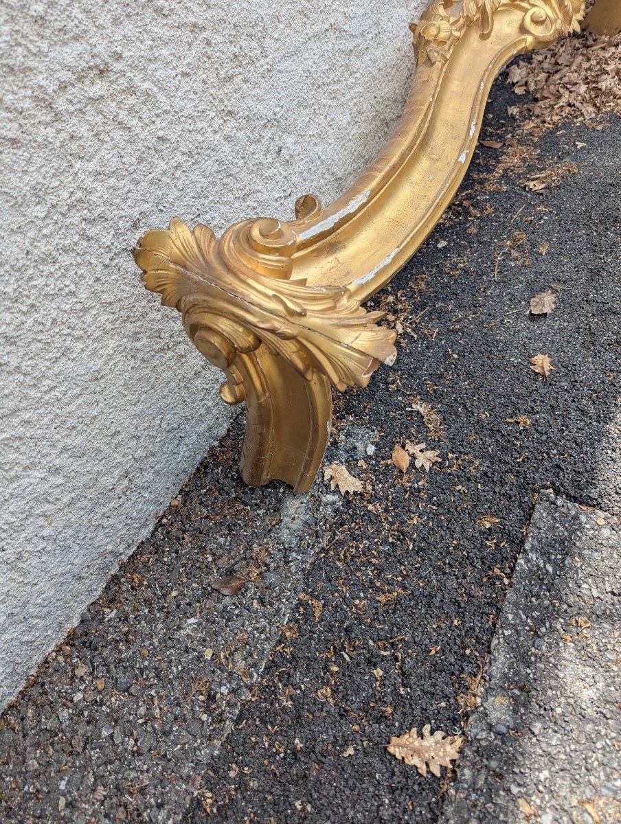 Paire de cantonnière style LXV en bois doré -photo-6