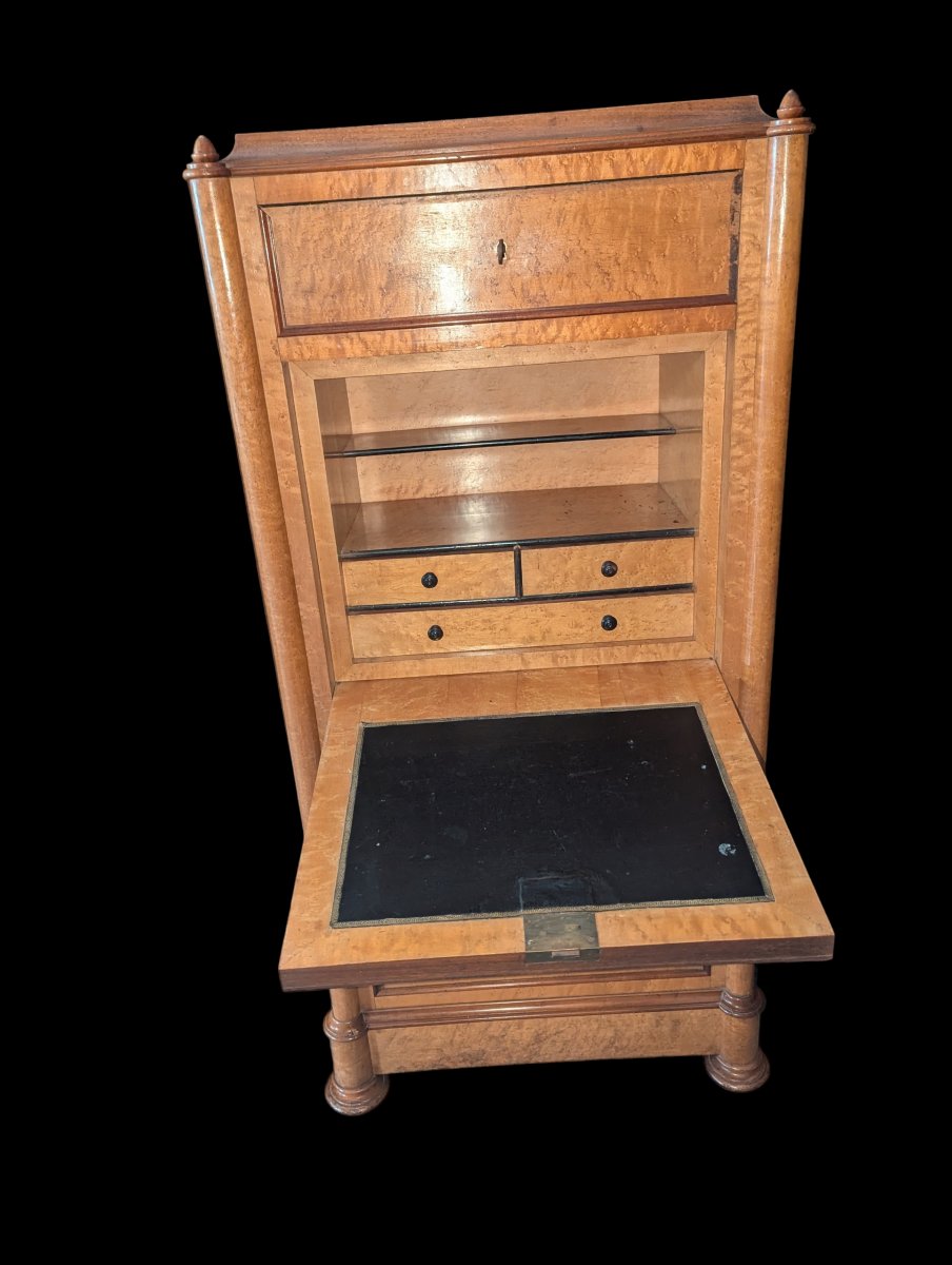 Ensemble de chambre a coucher en bois clair 19 ème siècle -photo-1