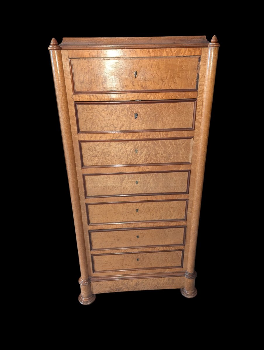 Ensemble de chambre a coucher en bois clair 19 ème siècle -photo-4