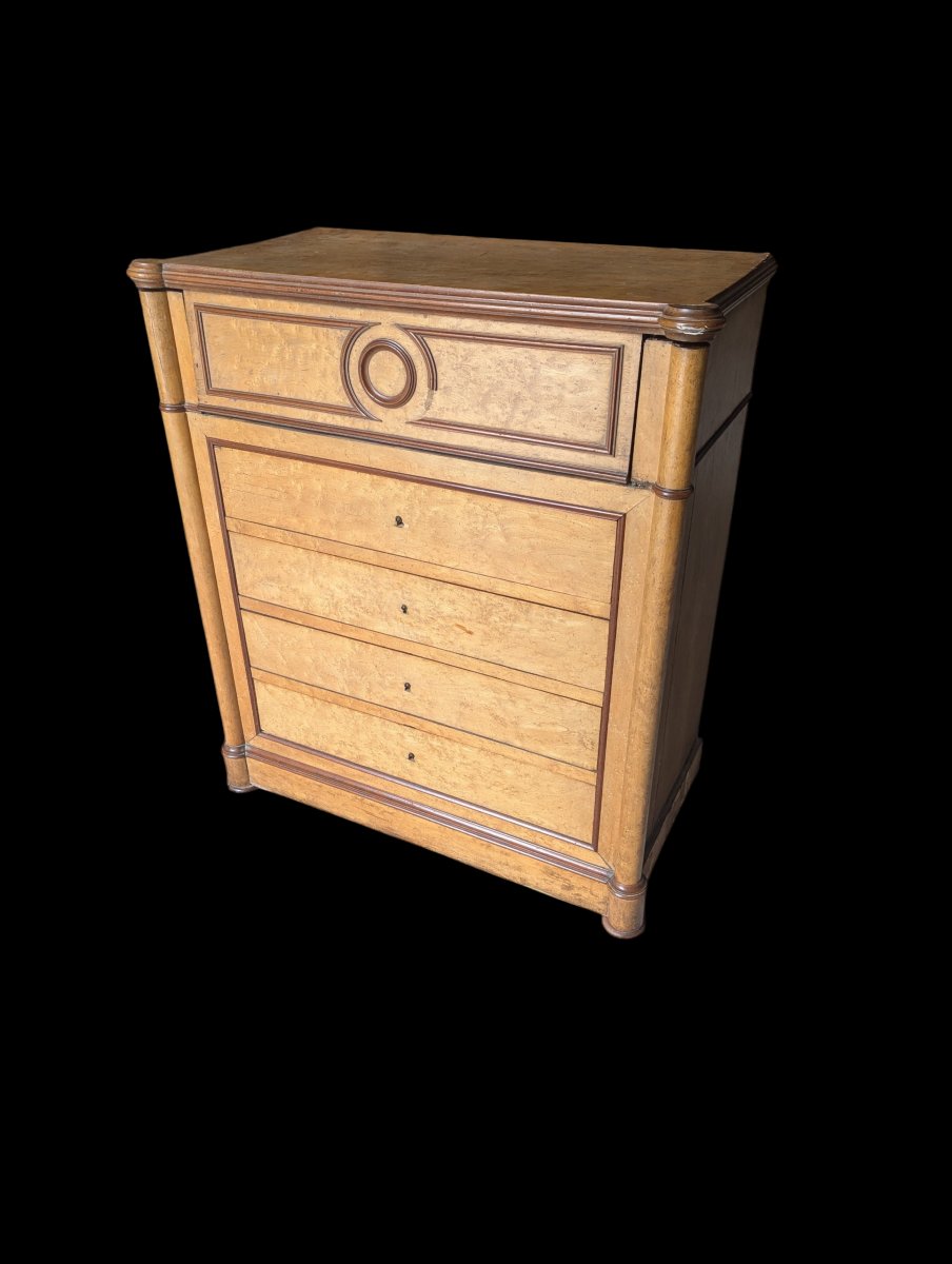 Ensemble de chambre a coucher en bois clair 19 ème siècle -photo-8