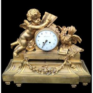 Crosnier Bronze Mantel Clock In Paris