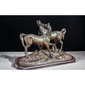 Bronze 19th Century Arab Horse Brace