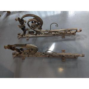 Wrought Iron Lantern Bracket, 19th Century 