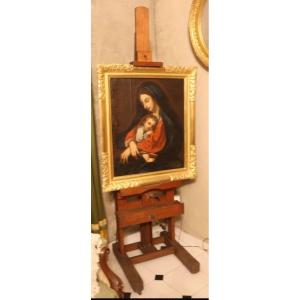 HST vierge a l'enfant avec encadrement 18 ème siècle 