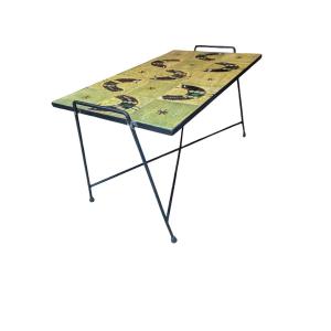 Coffee Table Attributed To Belarti With Bird Decoration