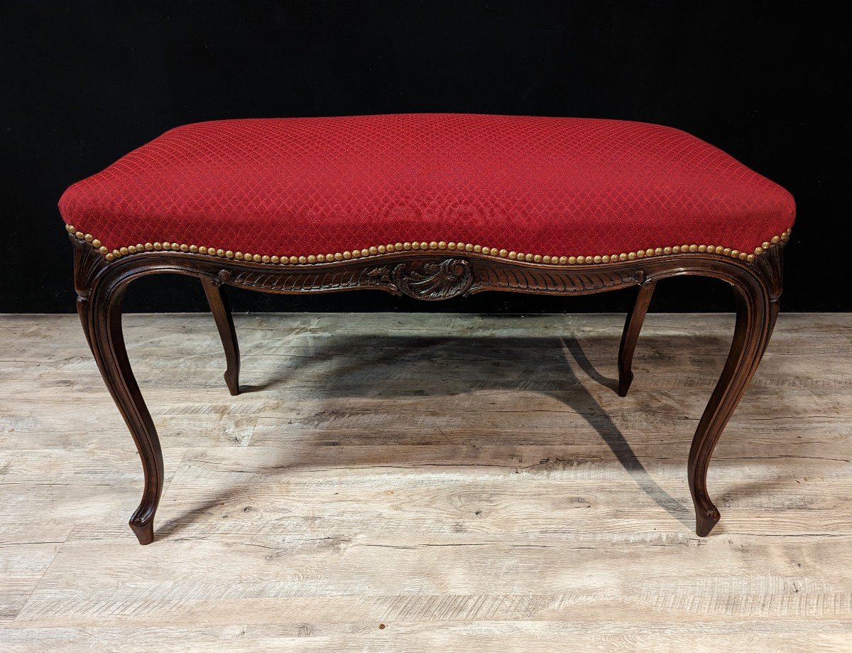 Two-seater Louis XV Style Piano Bench-photo-1
