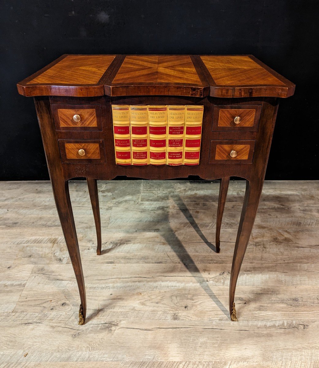 Small Poudre Louis XV Style In Marquetry