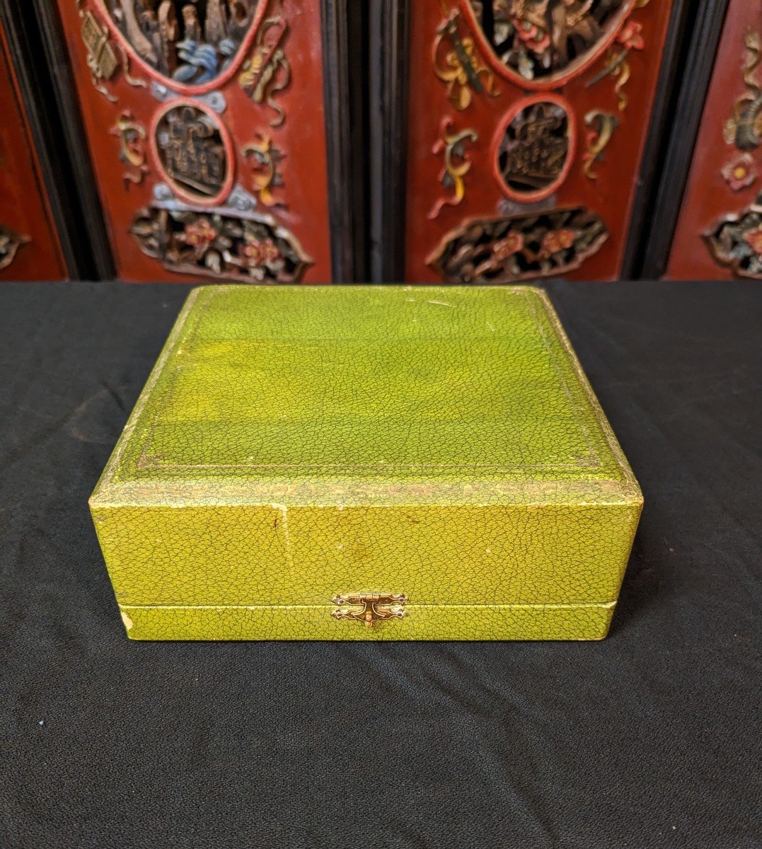 Coffret De Quatre Salerons Argent Massif Poinçon Minerve-photo-3