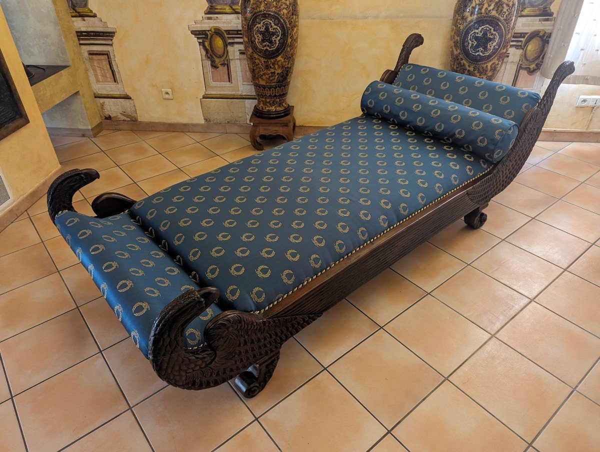 Empire Period Bench Or Rest Bed In Cuban Mahogany-photo-2