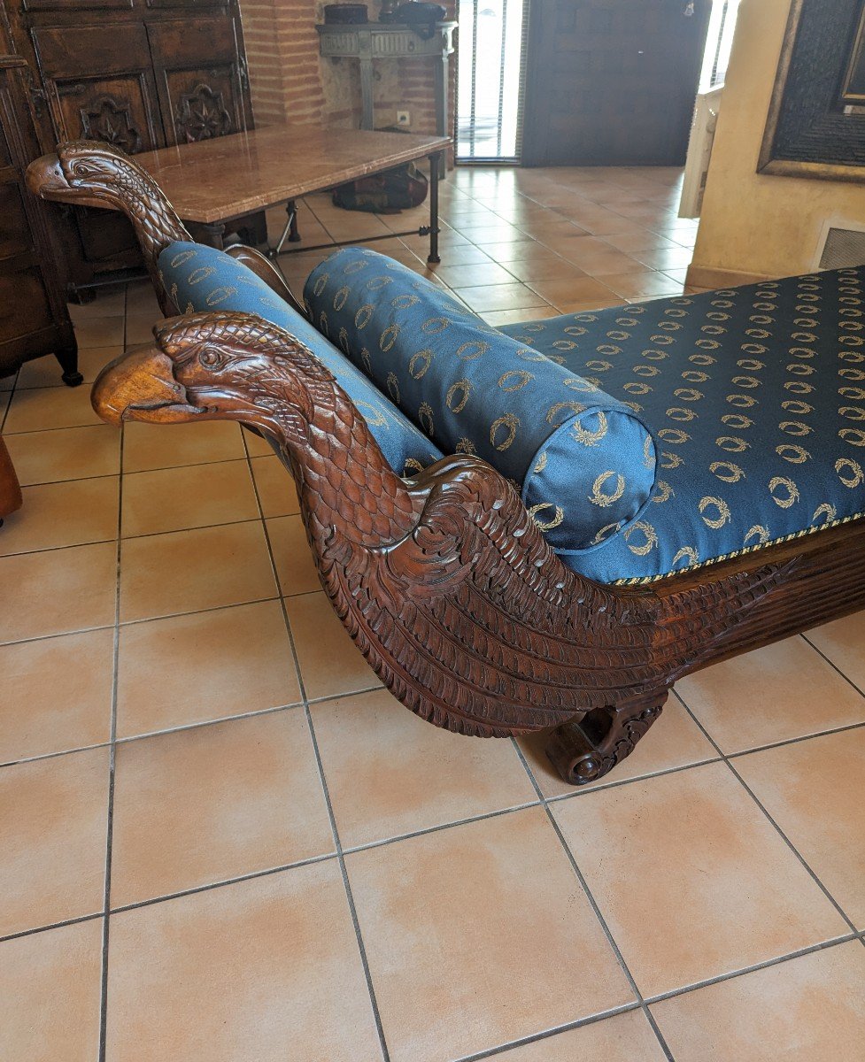 Empire Period Bench Or Rest Bed In Cuban Mahogany-photo-4