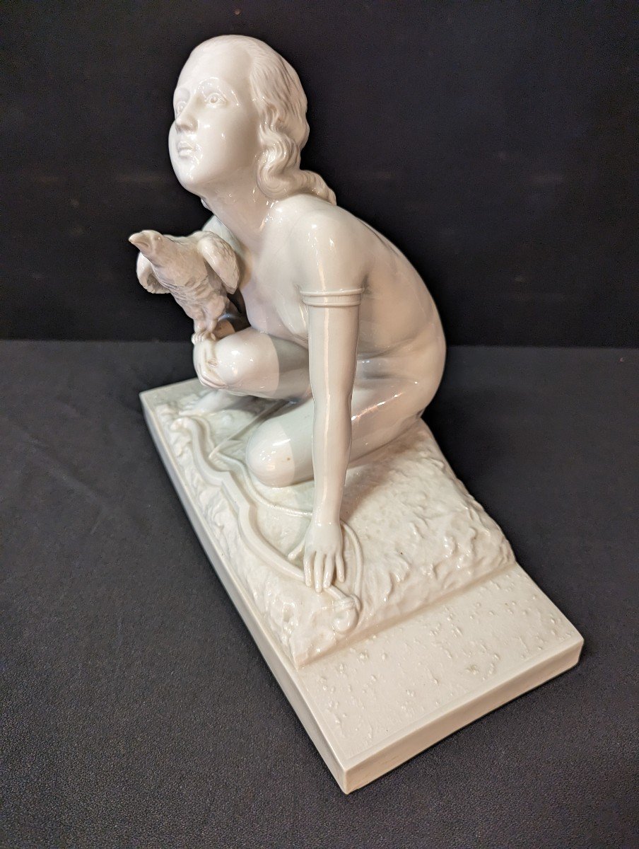 Faïence Femme Art Déco Signée Bohumil Rezl-photo-2