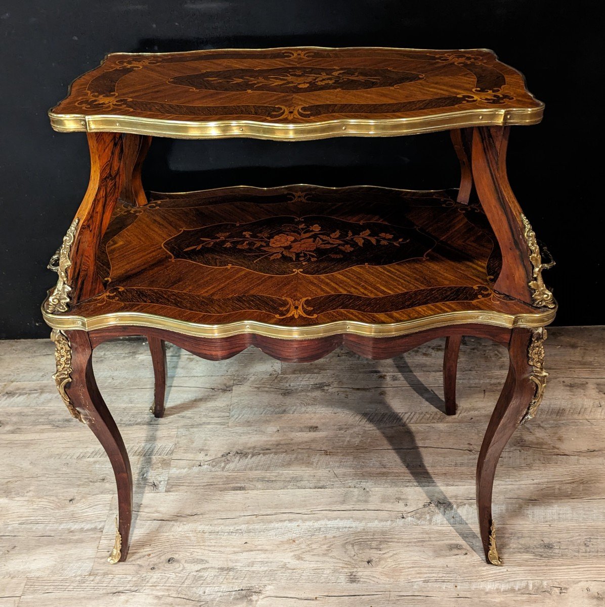 Louis XV Style Inlaid Tea Table