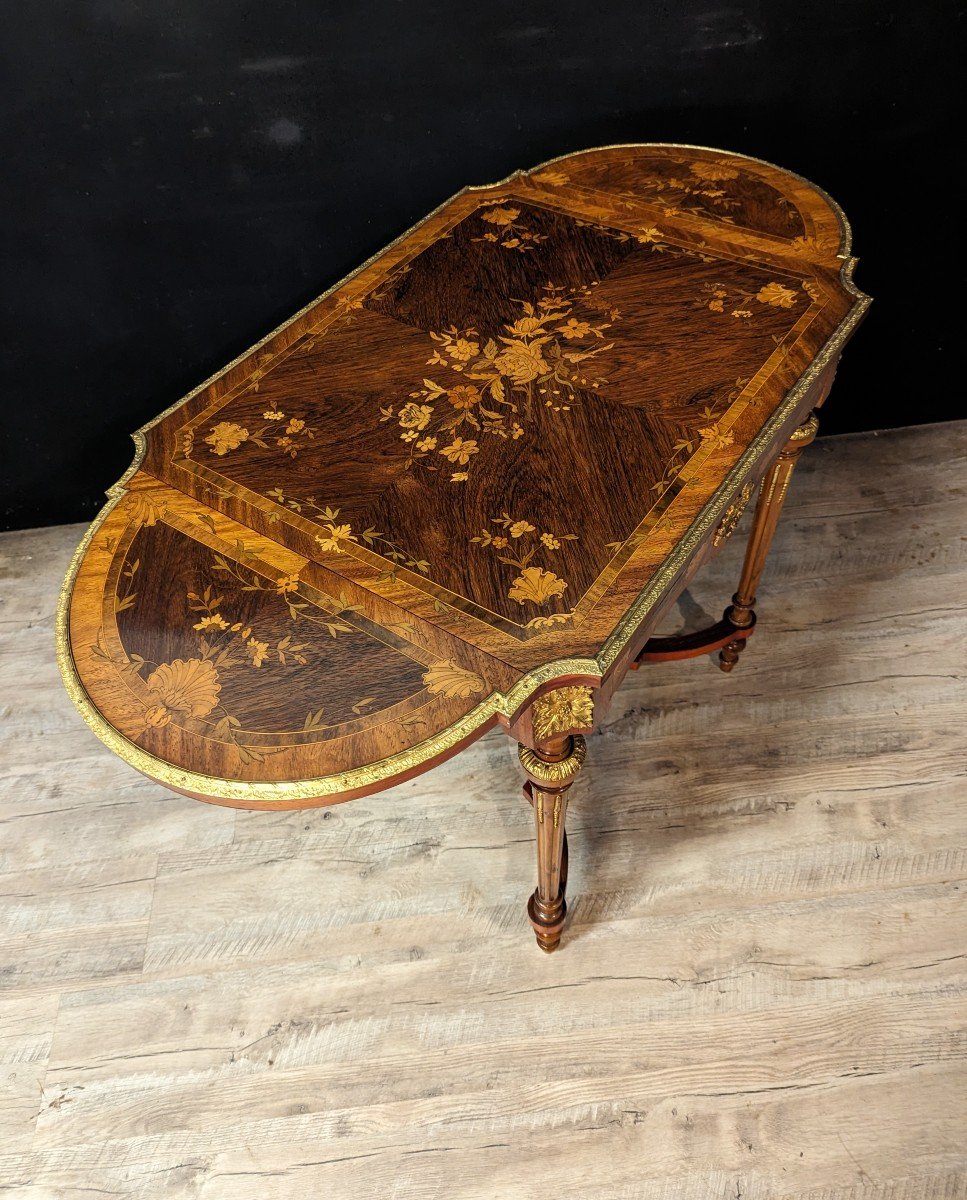 Napoleon III Inlaid Middle Table With Flaps-photo-3