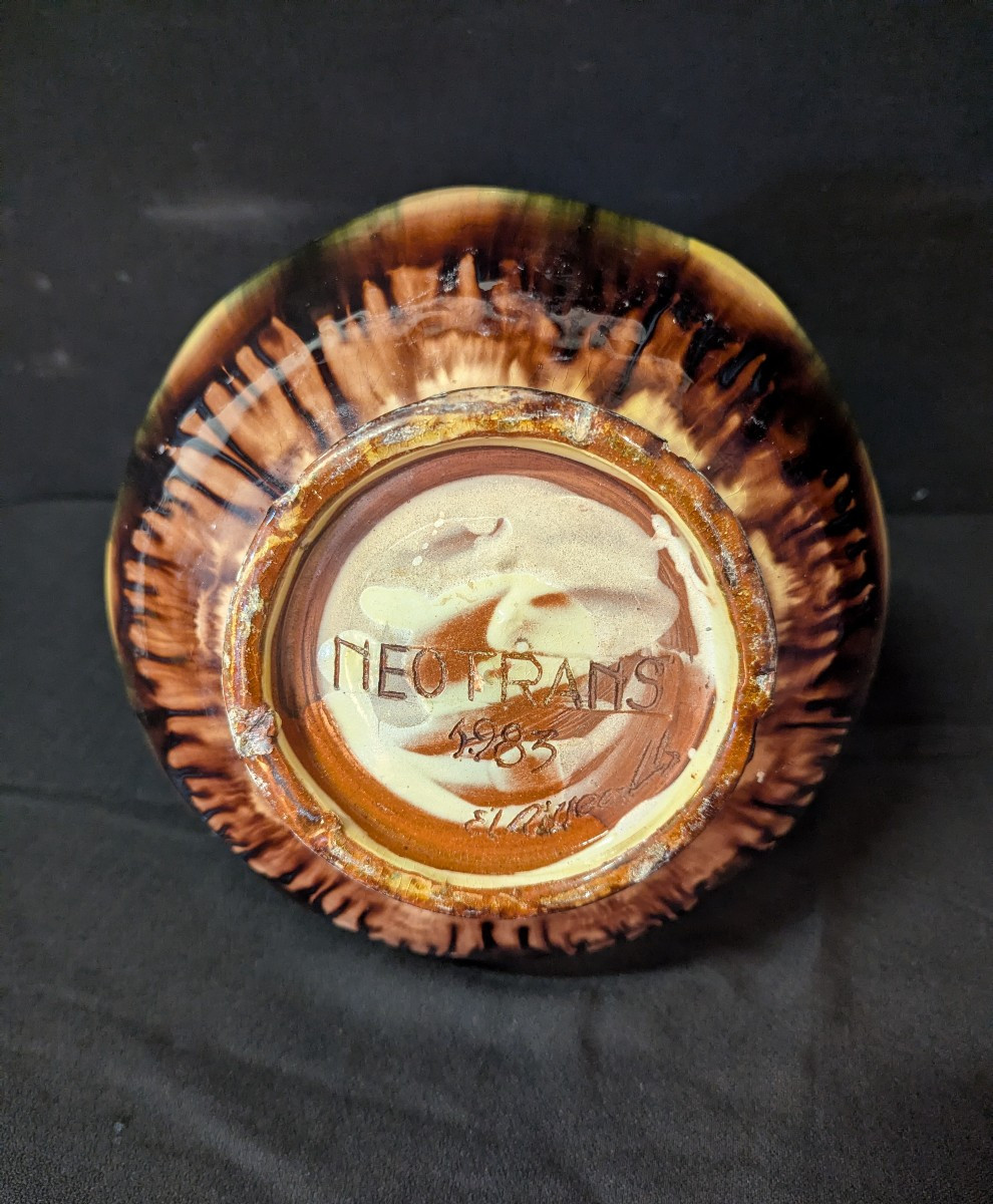 Grand Vase En Céramique émaillée – Années 1983-photo-4