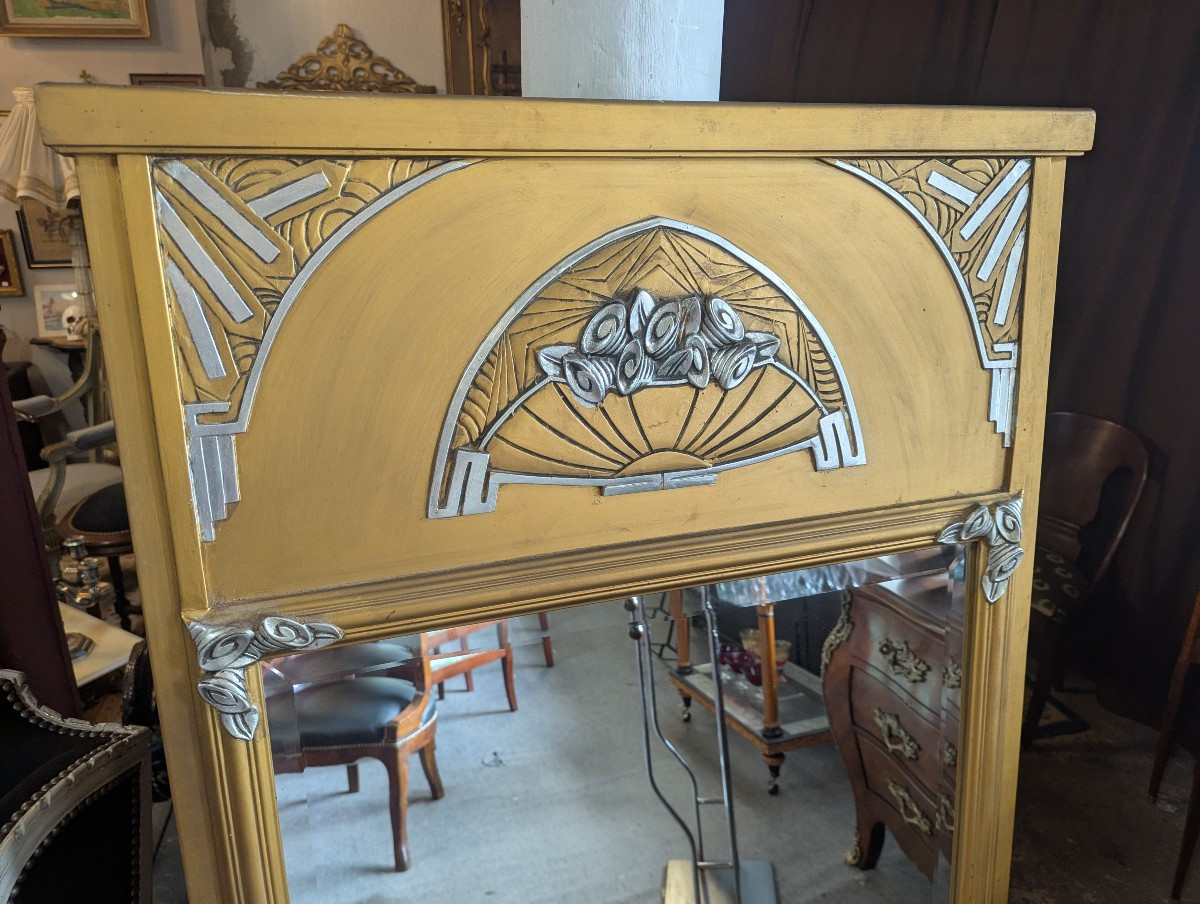 Grand miroir trumeau Art Déco vers 1925-photo-3
