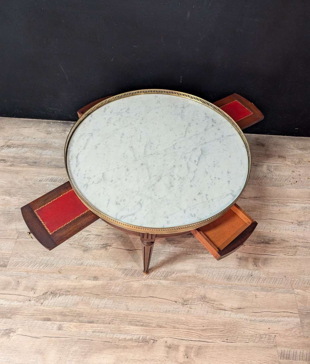 Louis XVI Style Bouillotte Coffee Table In Mahogany-photo-1