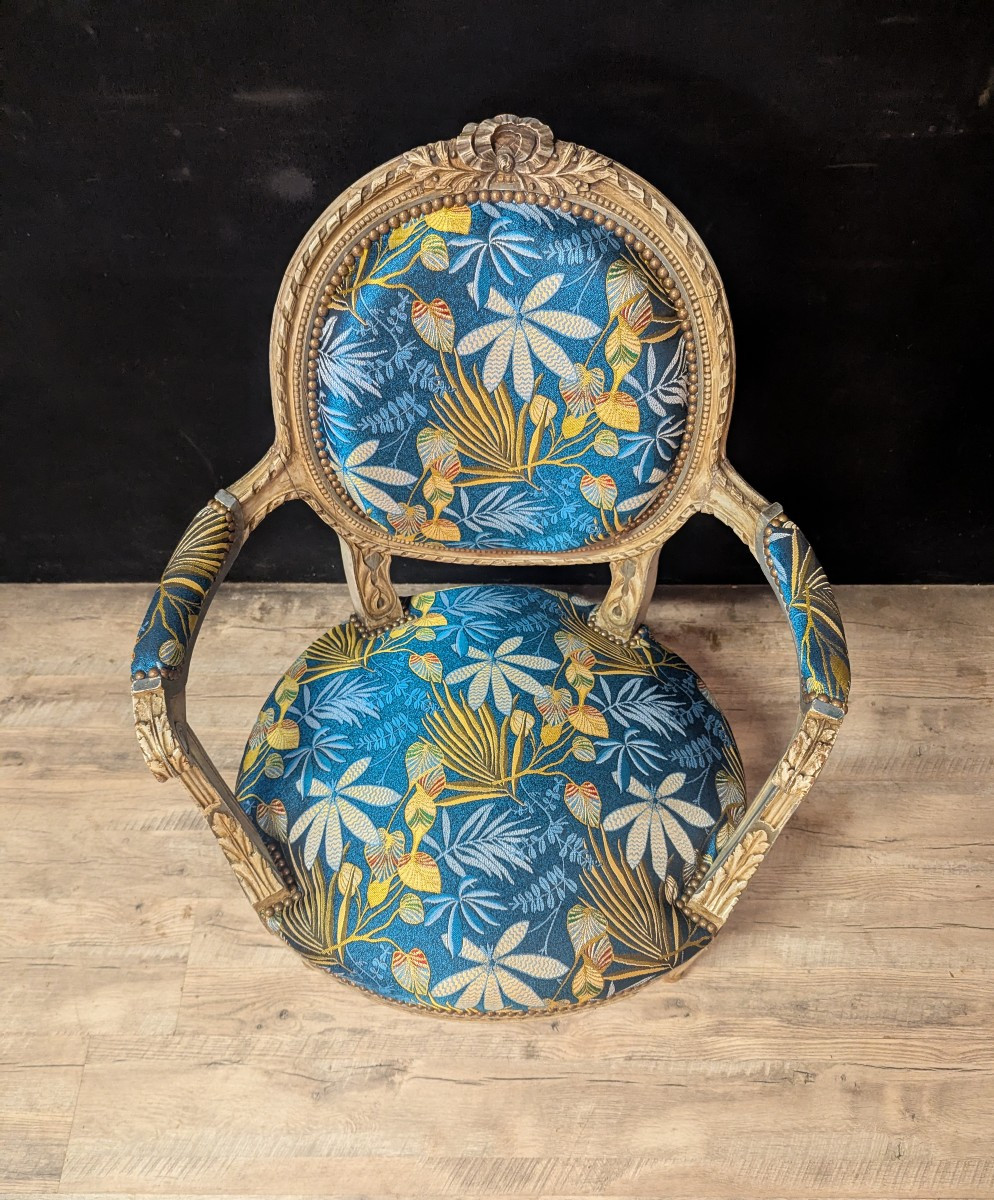 Pair Of Louis XVI Style Armchairs-photo-4