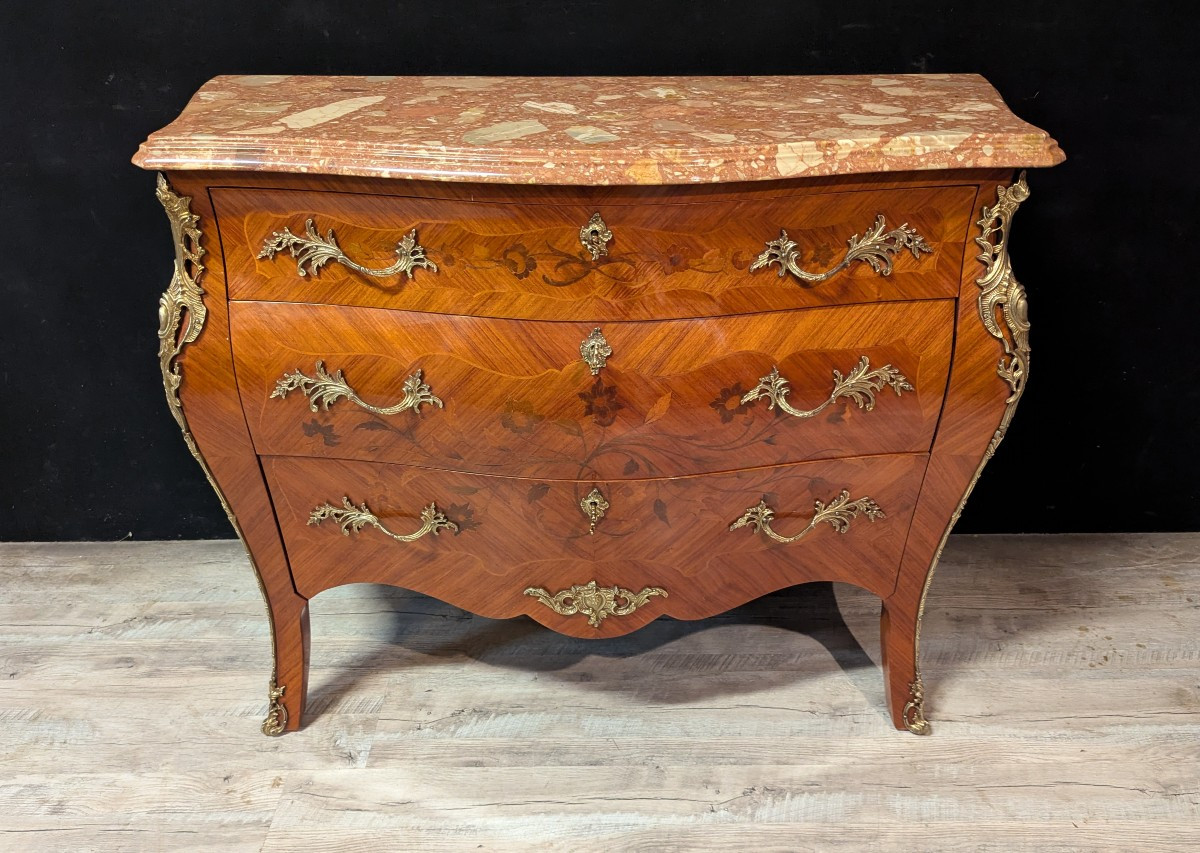 Commode marquetée style Louis XV