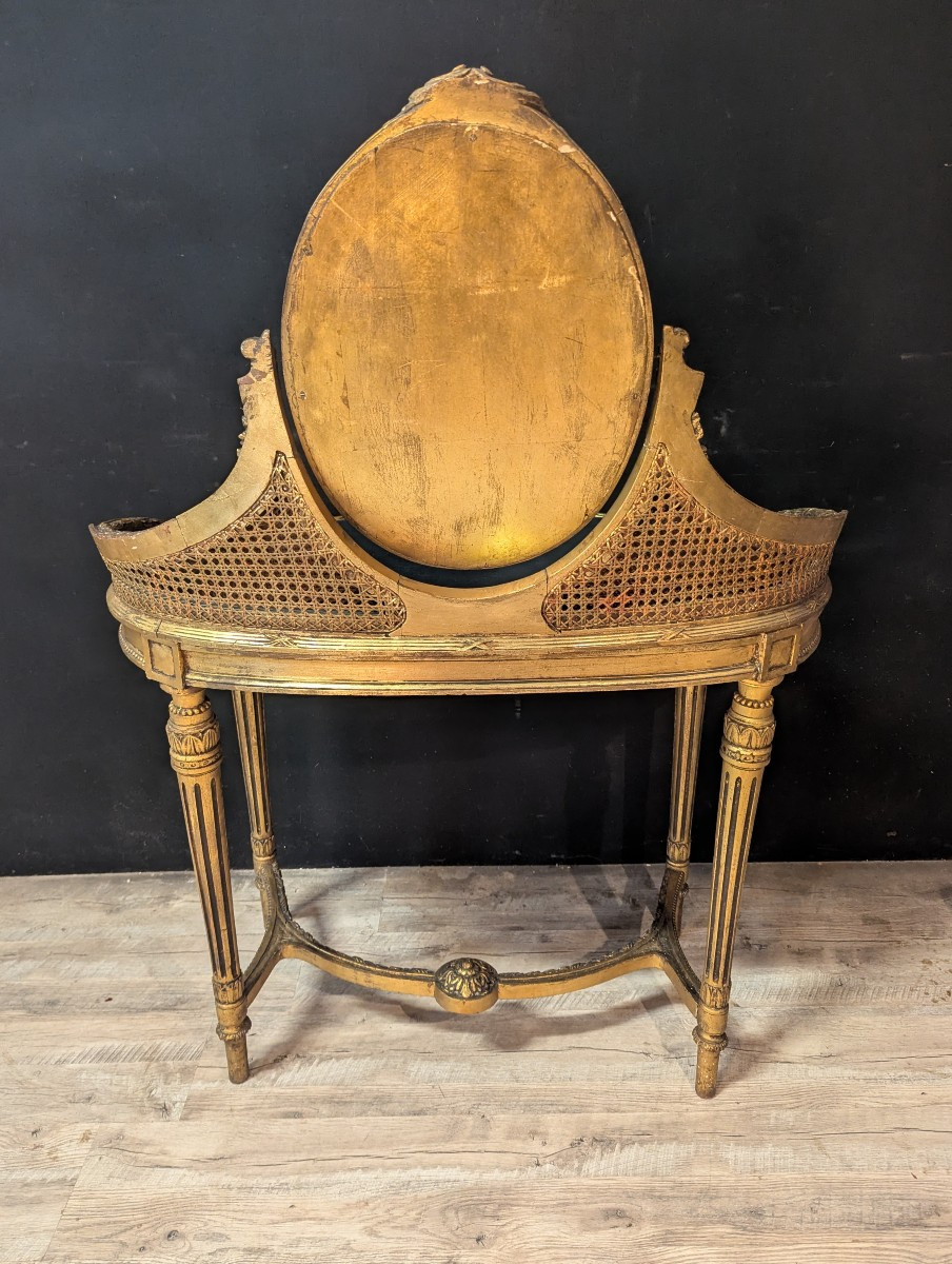 Louis XVI Style Dressing Table And Armchair – 19th Century-photo-4