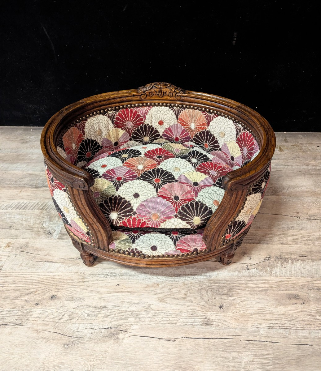 Paire de lits de repos pour animaux, style Louis XVI-photo-3