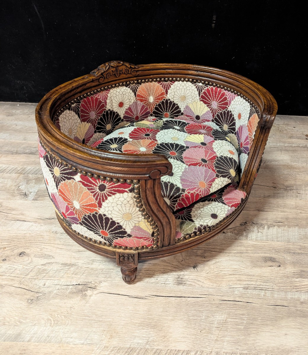 Paire de lits de repos pour animaux, style Louis XVI-photo-2