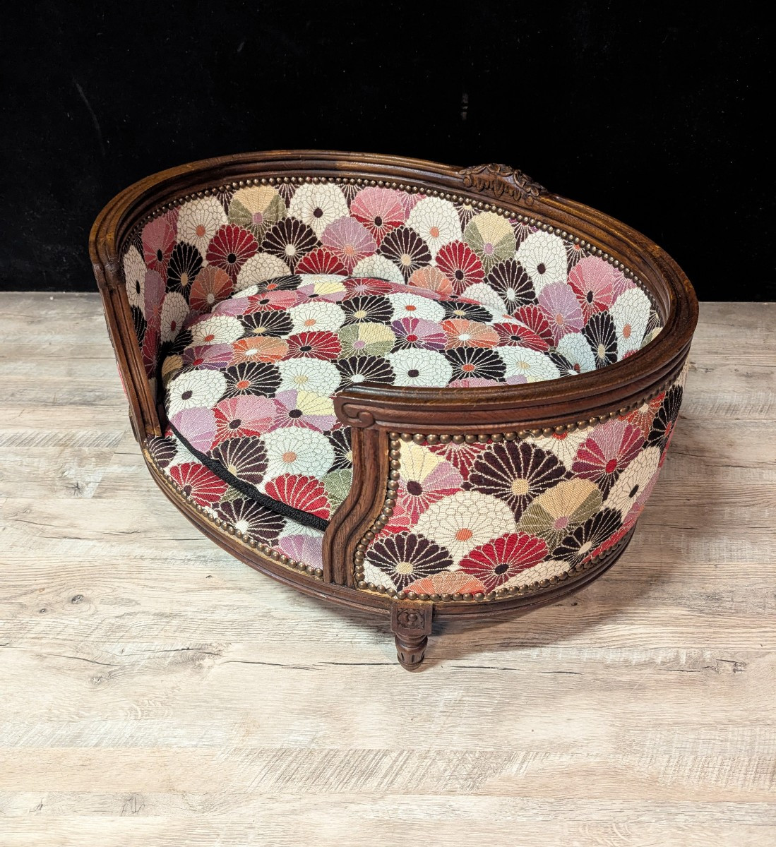 Paire de lits de repos pour animaux, style Louis XVI-photo-4