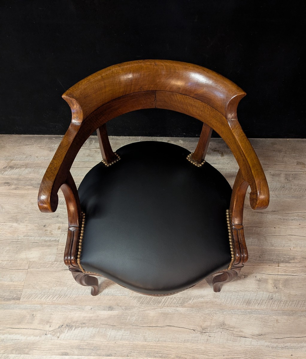 Fauteuil de bureau Restauration en noyer-photo-4