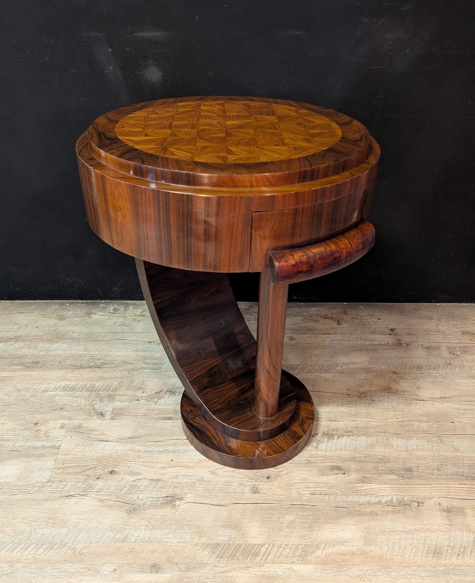 Art Deco Rosewood Pedestal Table