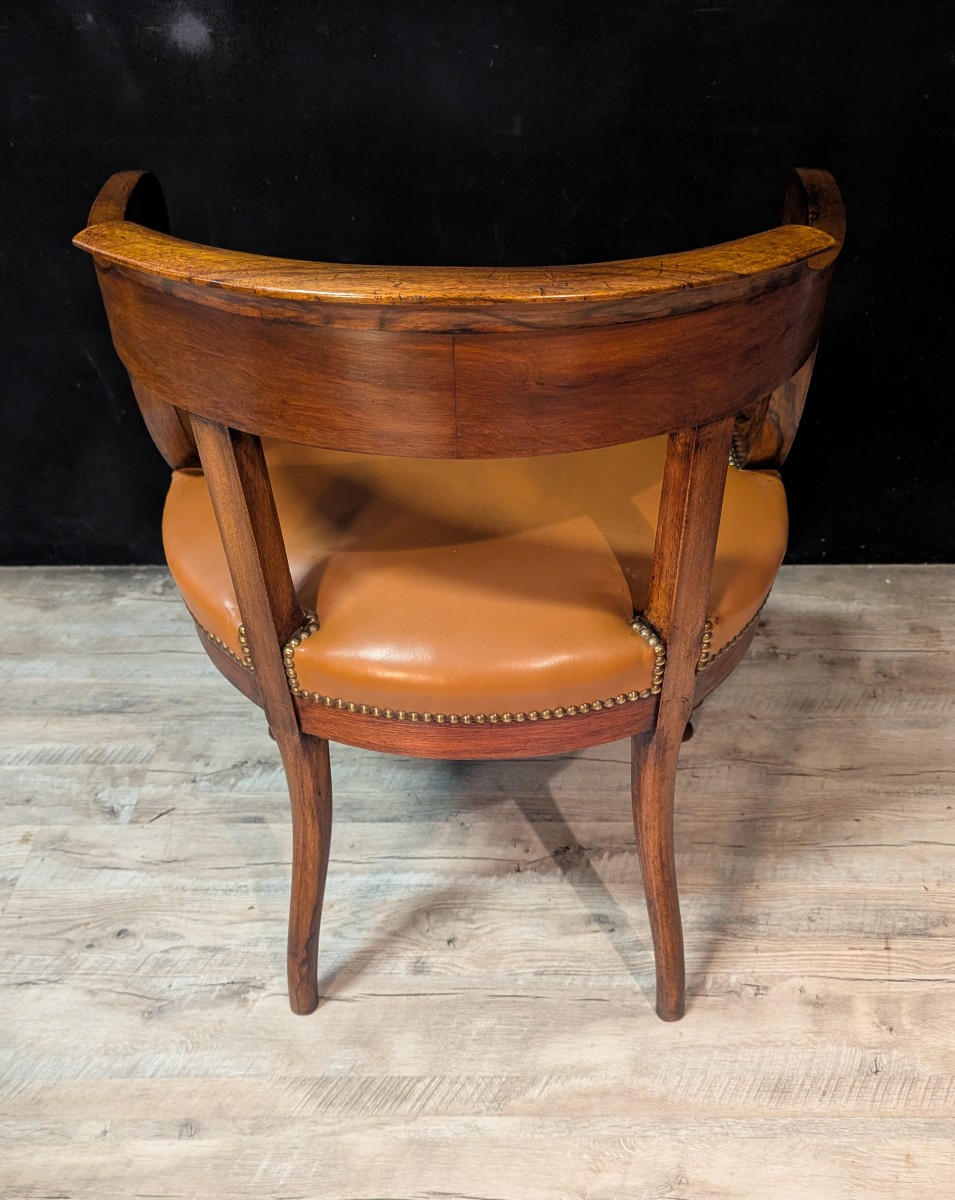 Walnut Office Chair, Restoration Period-photo-1