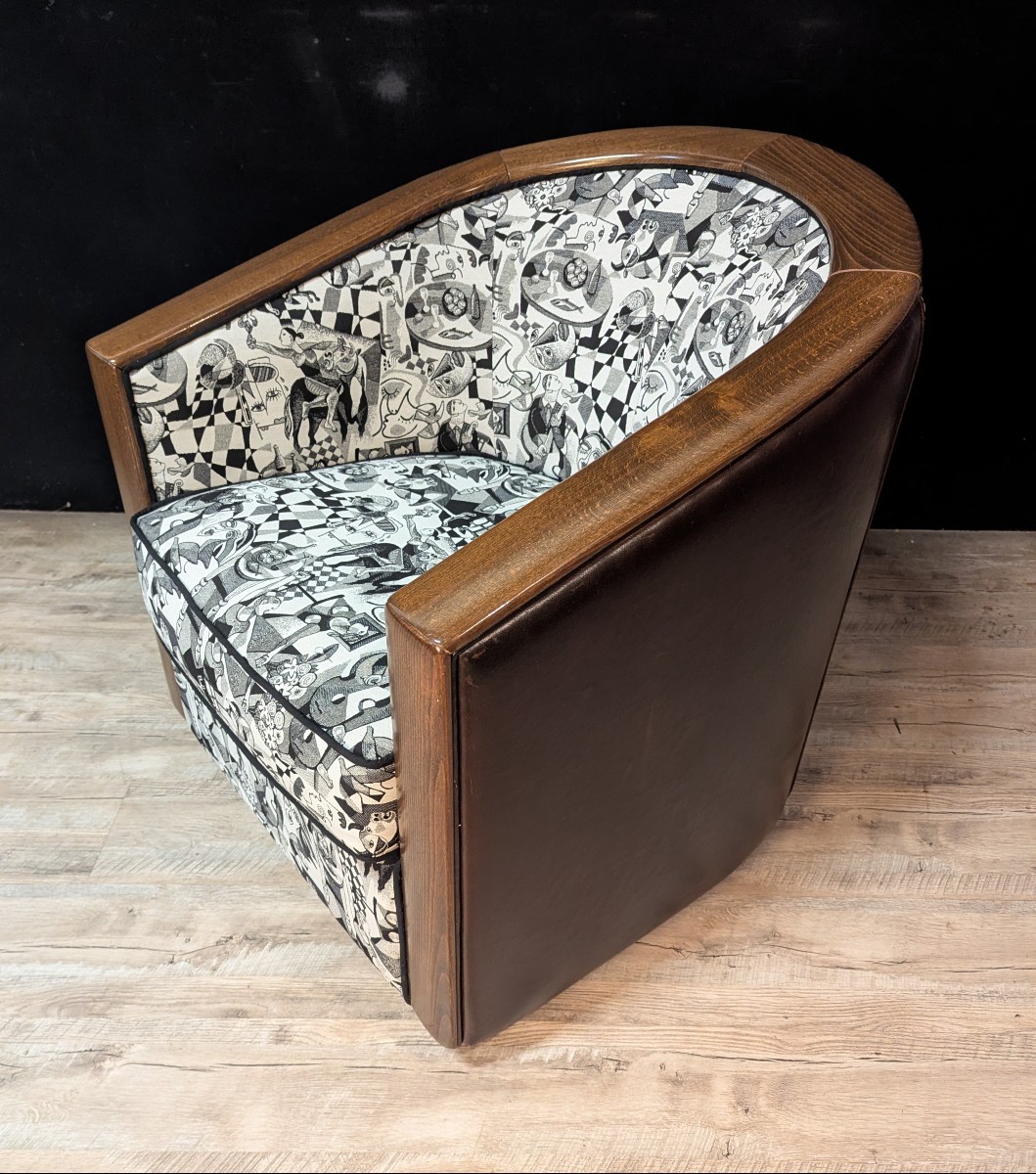 Fauteuil Art Déco rotatif-photo-2