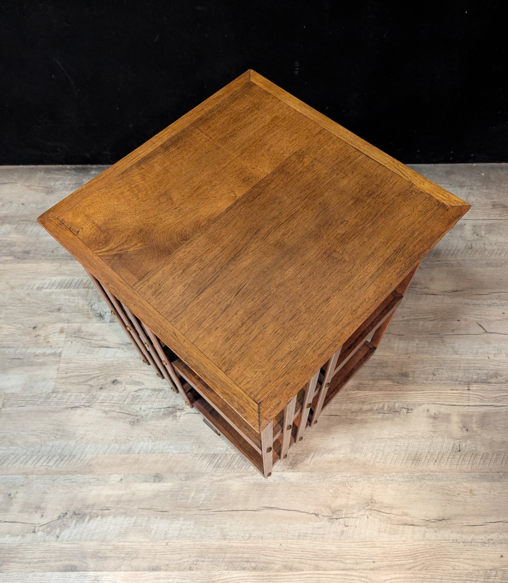 Mahogany Rotating Bookcase-photo-2