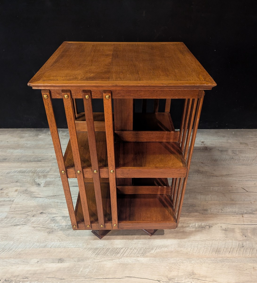 Mahogany Rotating Bookcase-photo-3