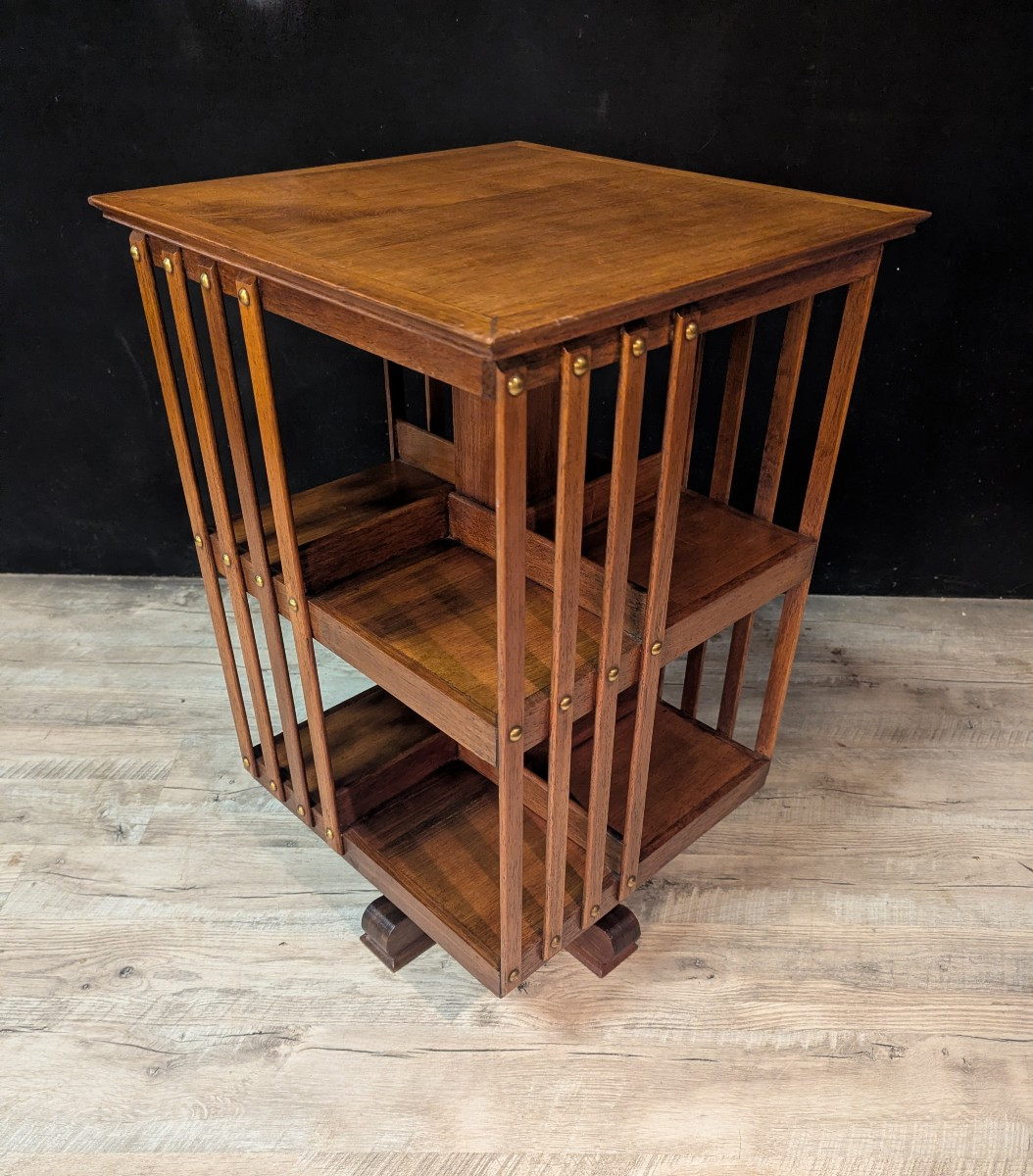 Mahogany Rotating Bookcase