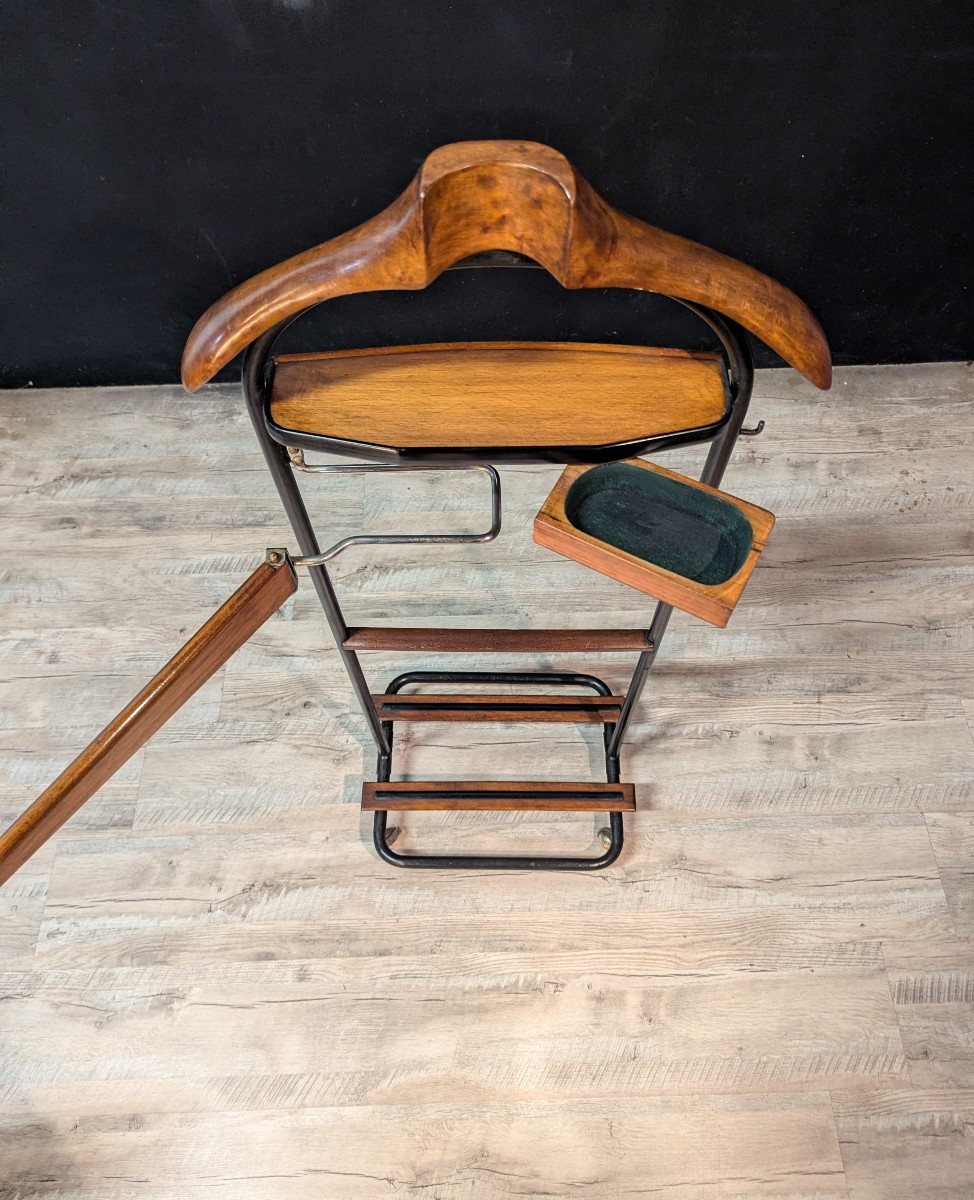 Valet de nuit FRAC en acajou années 70-photo-4