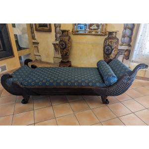 Empire Period Bench Or Rest Bed In Cuban Mahogany