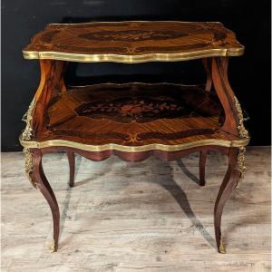 Louis XV Style Inlaid Tea Table