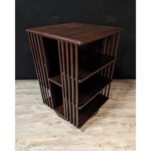 Mahogany Rotating Bookcase