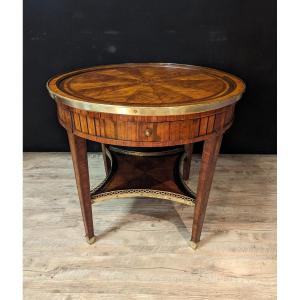 Louis XVI Pedestal Table In Marquetry
