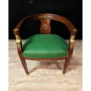 Empire Return From Egypt Office Armchair In Mahogany