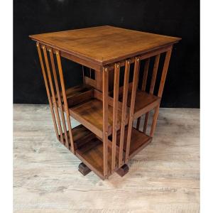 Mahogany Rotating Bookcase