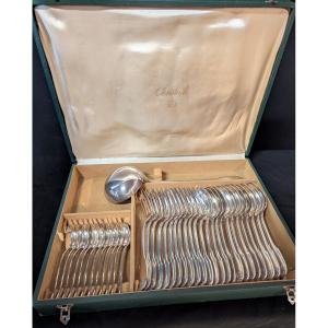Christofle Vendôme Model Silver-plated Metal Crockery Set - Original Case
